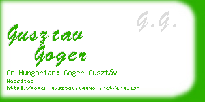 gusztav goger business card